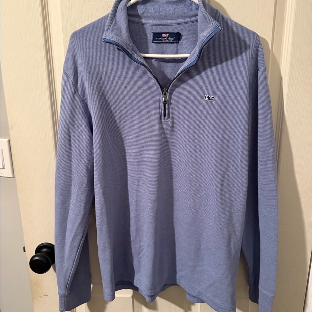 Vineyard Vines Men's Light Blue Zip-Up Sweater